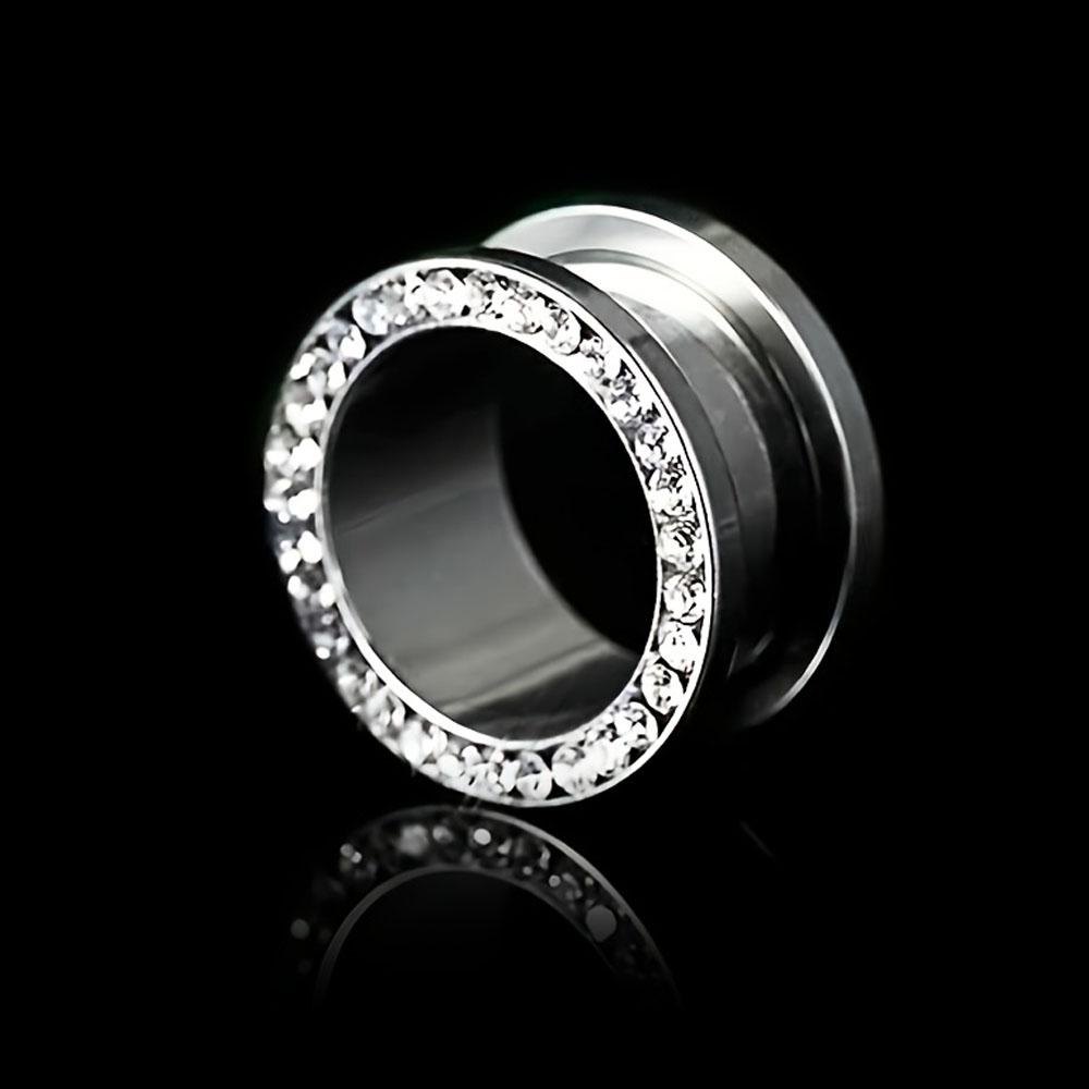 Earrings - 1Pcs Stainless Steel Ear Tunnels Cubic