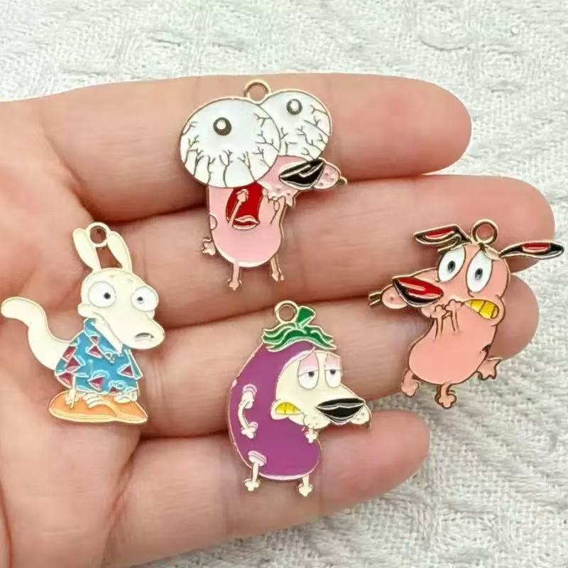 Anime Pendant Necklace - 10pcs anime cartoon cute Charm for