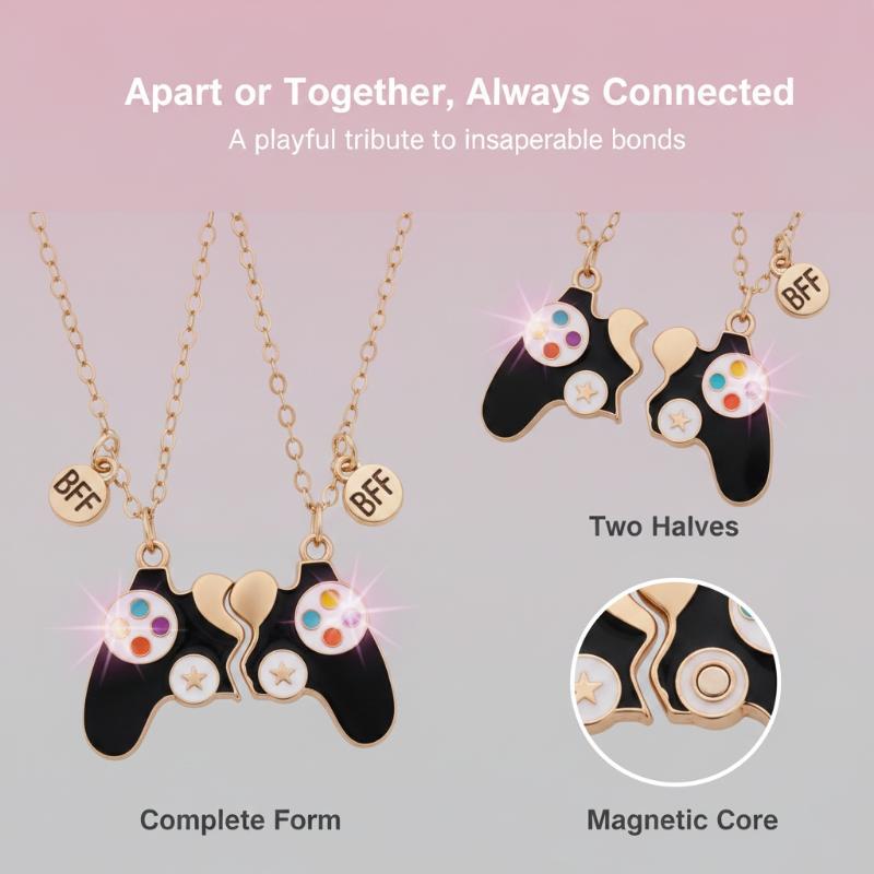 2Pcs Magnetic Game Controller  - Magnetic Couple Matching Necklaces review and price