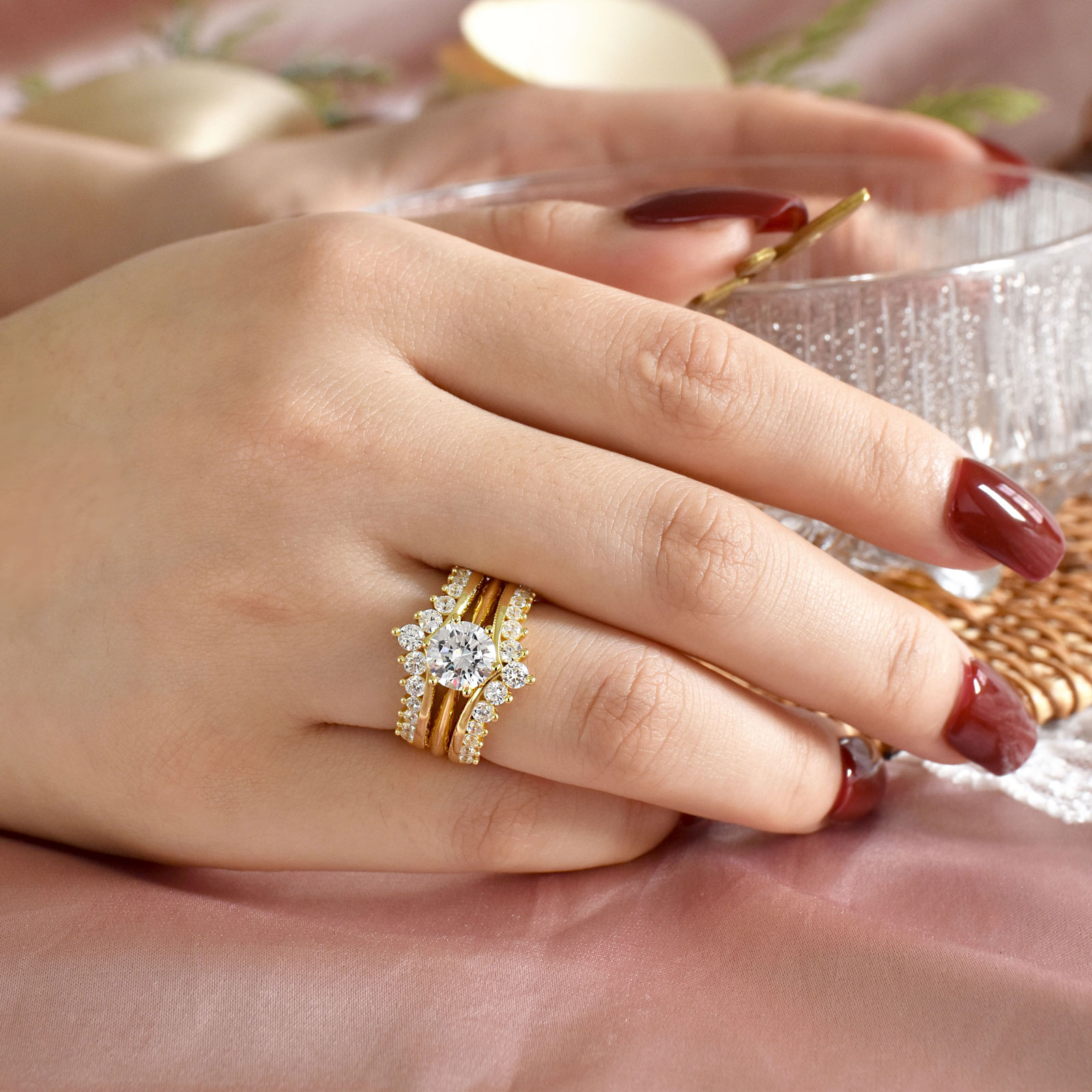Newshe 14k Yellow Gold Plated  - Moissanite Engagement Ring 1 Carat review and price