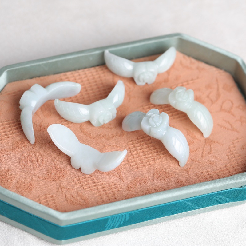 2PC Natural White Jadeite Jade - Earrings review and price