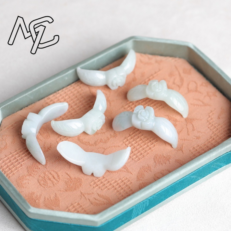 2PC Natural White Jadeite Jade - Earrings review and price