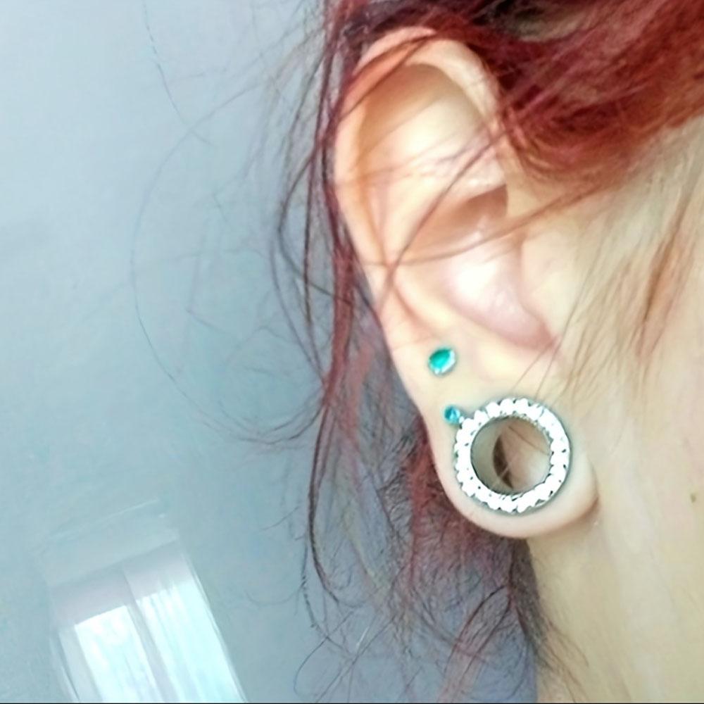 1Pcs Stainless Steel Ear Tunne - Earrings review and price