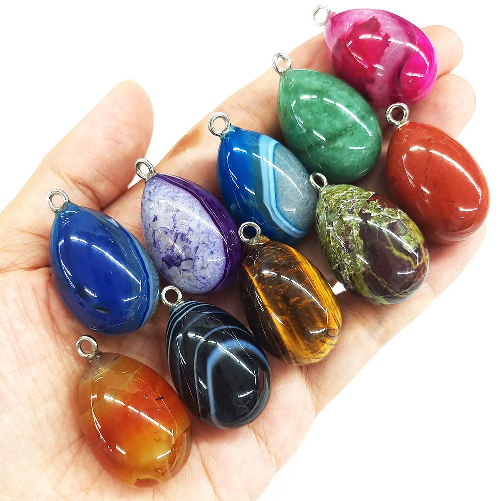 30x19mm Mini Egg Shape Pendant - Crystal Pendant Necklace Natural Stone review and price