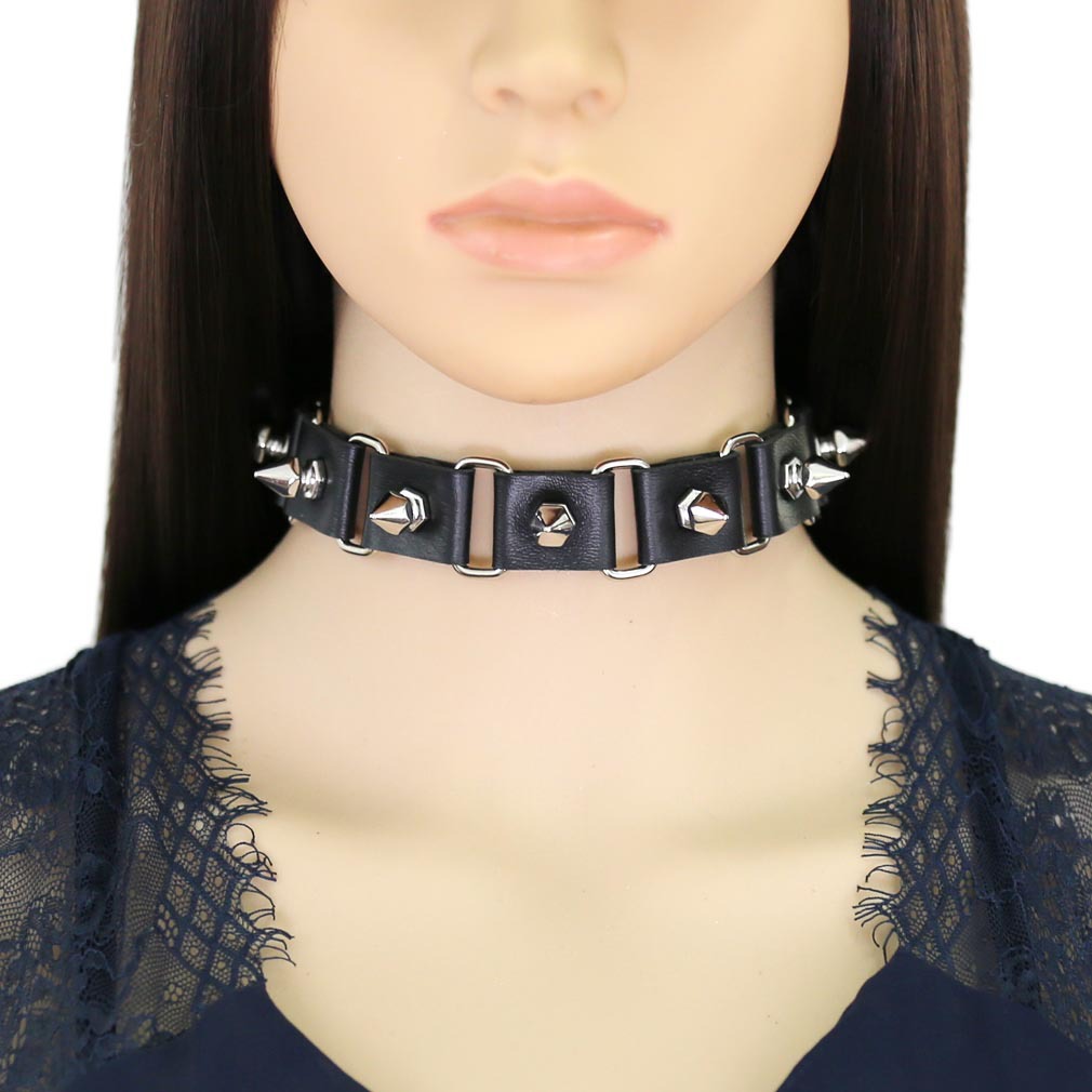 Punk Rock Spiked Choker For Wo - Goth Punk Spike Choker review and price