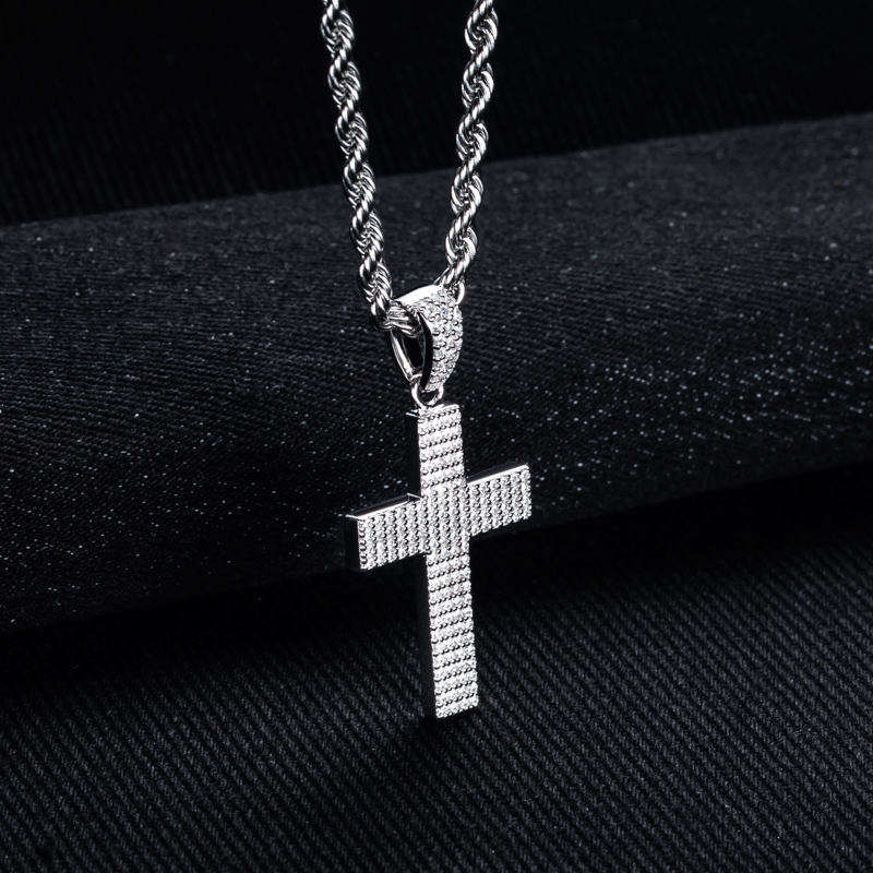 MossanRappr Moissanite Bling C - 925 Sterling Silver Chain Necklace Men review and price