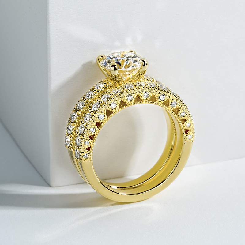 Ring Set For Women 925 Sterlin - Moissanite Engagement Ring 1 Carat review and price