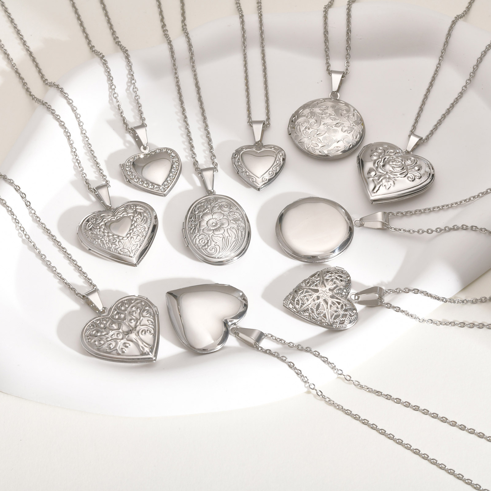 Vnox Dainty Heart Photos Penda - Heart Locket Necklace Photo review and price