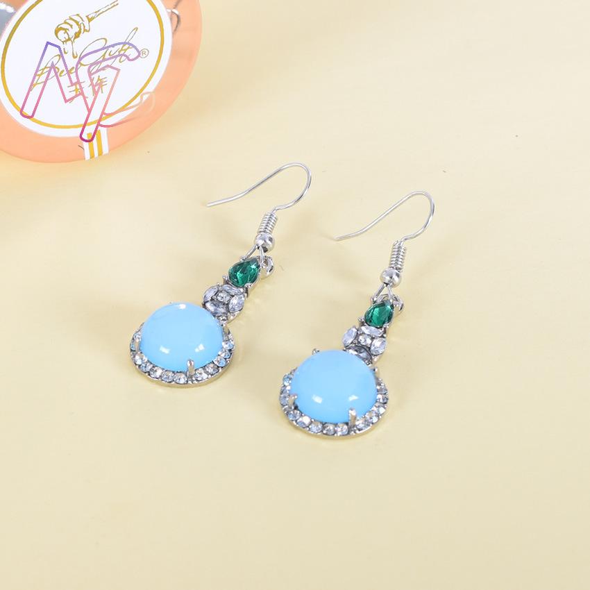 Blue Natural Jade Earrings Vin - Earrings review and price