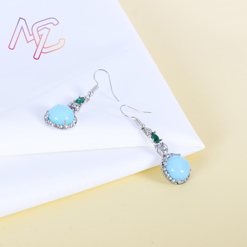 Blue Natural Jade Earrings Vin - Earrings review and price