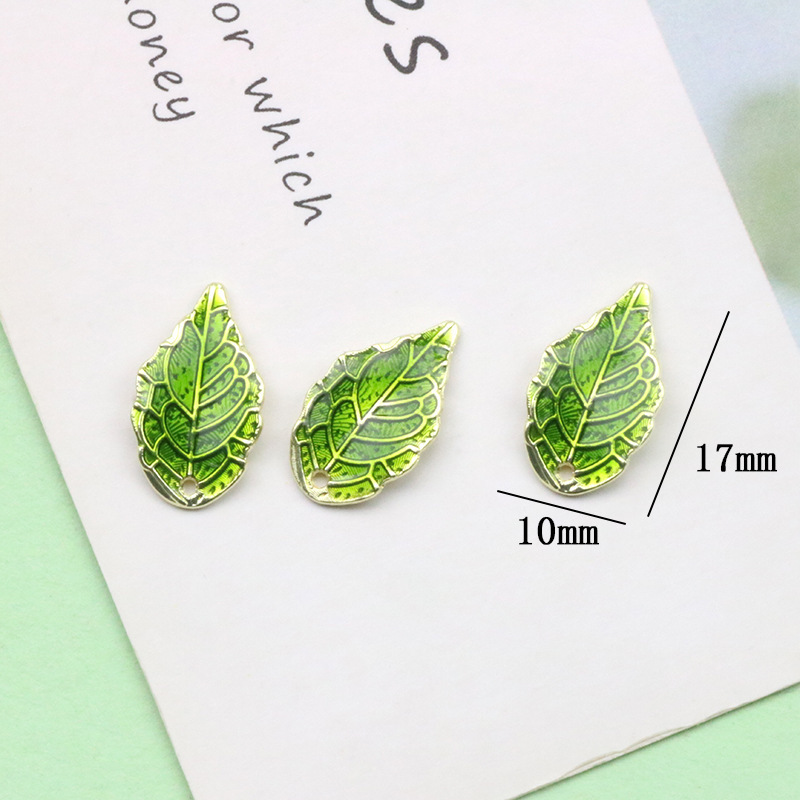 11Pcs Drop Oil Pearl Green Lea - Earrings review and price