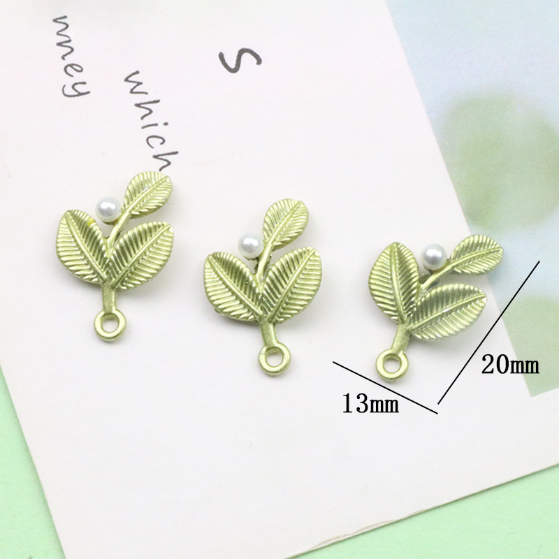 11Pcs Drop Oil Pearl Green Lea - Earrings review and price