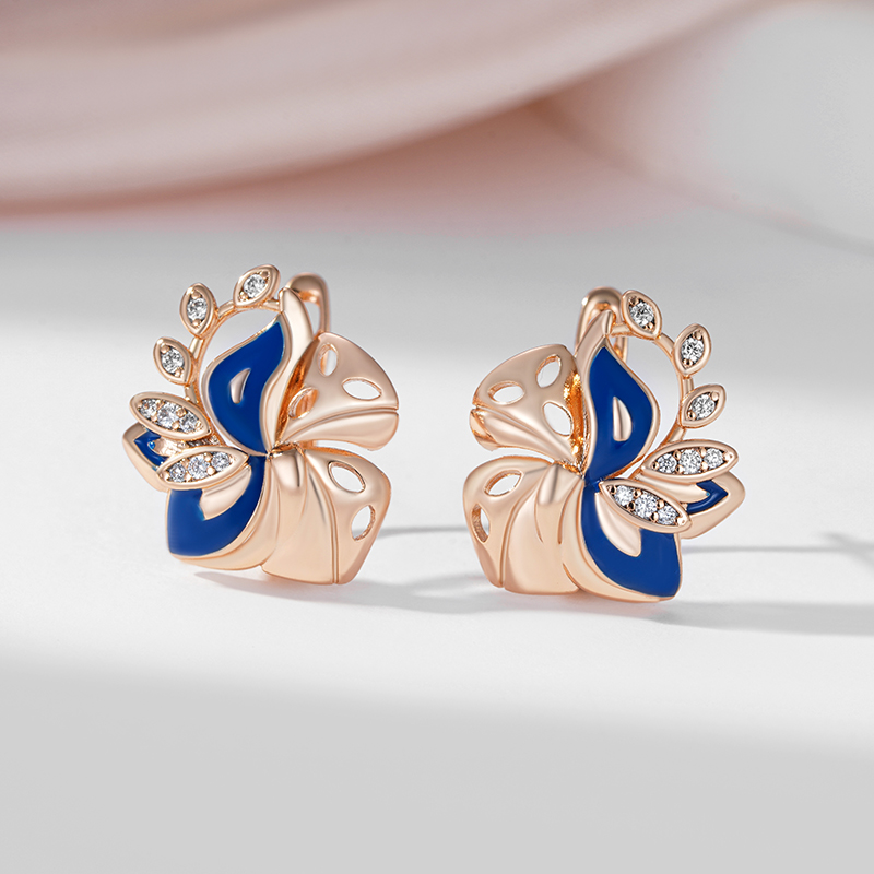 SYOUJYO Leaf Shape 585 Rose Go - Earrings review and price
