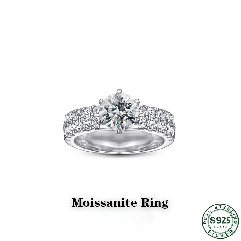 Hot selling fashion 100% s925  - Moissanite Engagement Ring 1 Carat review and price