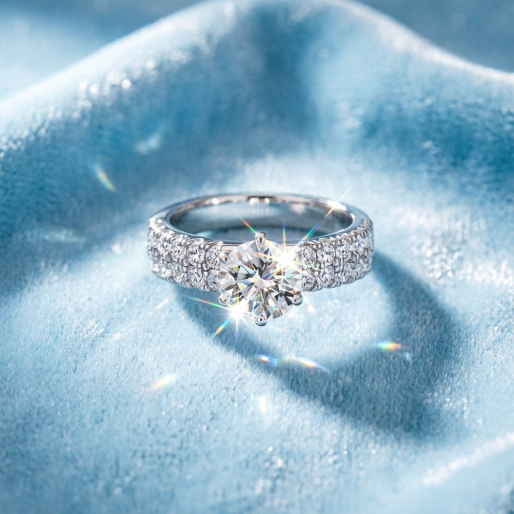 Hot selling fashion 100% s925  - Moissanite Engagement Ring 1 Carat review and price