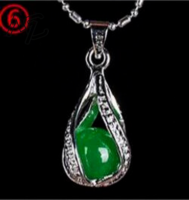 925 Silver Chinese Green Jade  - Necklaces review and price