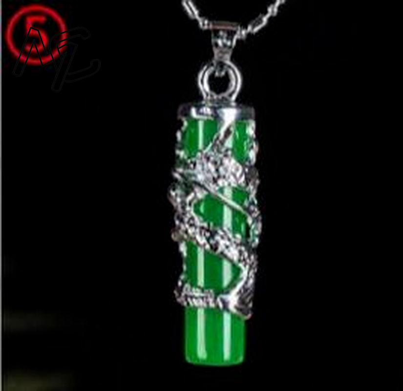 925 Silver Chinese Green Jade  - Necklaces review and price